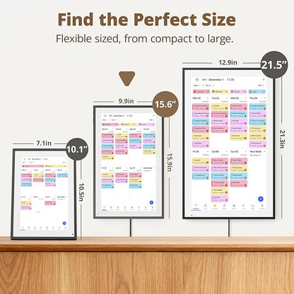 Digital Calender 15.6 Inch Smart Wall Calender, Touchscreen Electronic Calender Planner for 2025 Family Chore Chart Rewards and Schedules, Interactive Display, APP Access, Wall Mount or Stand