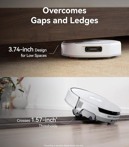 NARWAL Flow Robot Vacuum and Mop Combo, FlowWash Real-Time Self-Cleaning Track Mop, 22,000 Pa Suction, Dual-Camera AI Obstacle Avoidance, Carpet & Edge Cleaning, Self-Emptying Robot Vacuum