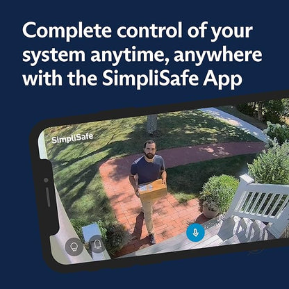 SimpliSafe 12 Piece Wireless Home Security System w/HD Camera - Optional 24/7 Professional Monitoring - No Contract - Compatible with Alexa and Google Assistant, White