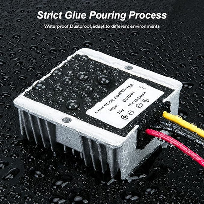 48V Step Down to 12V 10A 120W DC/DC Converter Regulator Low Voltage Reducer Waterproo Transformer for Cart Scooters, LED Strip Light,Car Truck