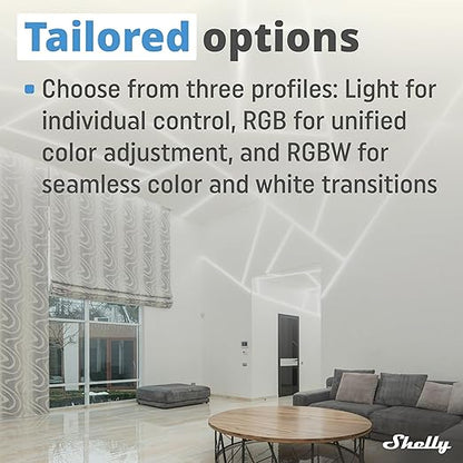 Shelly Plus RGBW PM | WiFi Smart Remote Control for RGBW Led Strips with Power Metering | Home Automation | Bluetooth Gateway | No Hub | Compatible with Alexa & Google Home | iOS Android App (2 Pack)