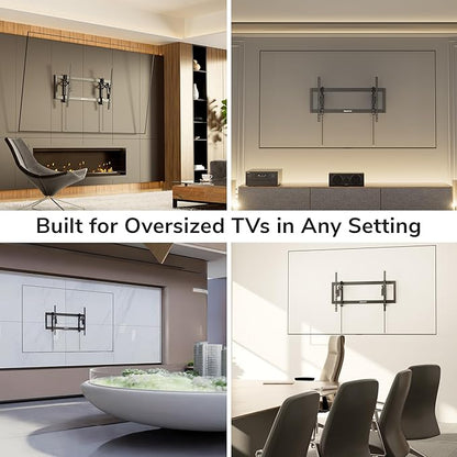Mount-It! Advanced Extendable Tilt TV Wall Mount for 55–105 Inch TVs, Low Profile 2.1” Heavy-Duty Bracket with 6.8” Extension, Tilt & Swivel, Universal VESA up to 1000×600 mm, Fits 16/24/32” Studs
