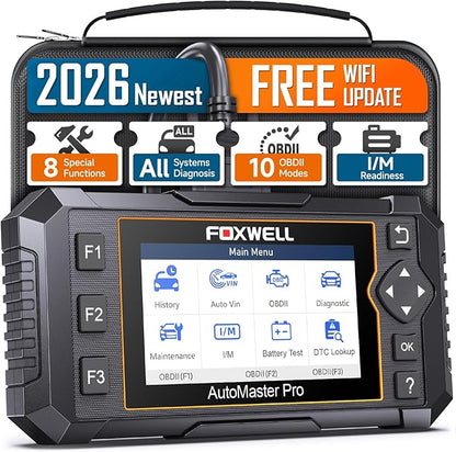 2026 FOXWELL NT624 Elite OBD2 Scanner Upgraded from NT614Elite & NT604Elite Code Reader, All-System OBD2 Scan Tool, 8 Advanced Reset Functions, AutoVIN, Live Data, Lifetime WiFi Free Updates