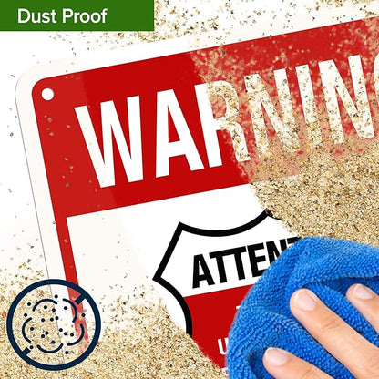 Warning 24 HR. Monitored Alarm Connected To Police Sign, 7x10 Inches, 55 mil thick HDPE (high density polyethylene), Made in USA by My Sign Center