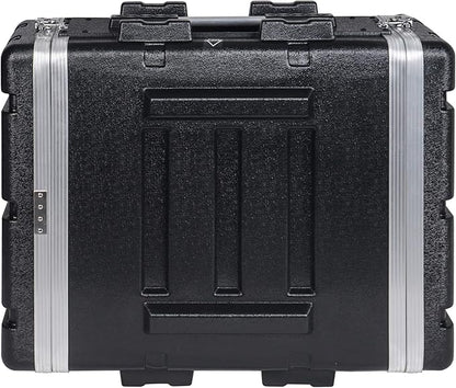 Sound Town Lightweight 4U PA DJ Rack/Road Case with ABS Construction, 19” Depth and Heavy-Duty Latches (STRC-A4U)