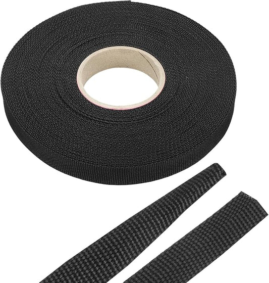 MECCANIXITY Braided Cable Sleeves Heat Shrinkable Fabric Sleeving, 1/2" 60ft Black 2:1 Ratio Heat Shrinkable Cord Protector for Harness Cable, Network Cable Protection, Cable Management