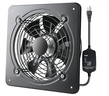 MEOZRI 16 Inch Window Exhaust Wall Mounted Ventilation Basement Extractor Industrial Fan 720 CFM High-Speed1460 RPM Industrial Fan for Home Garage Office Commercial Use (16 Inch+Speed Control)