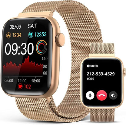 EarlySincere Smart Watches for Women Blood Pressure, 1.9" HD Full Touch Screen, Fitness Tracker with Heart Rate Blood Oxygen Sleep Monitor, IP67 Waterproof Smartwatch for Android iOS