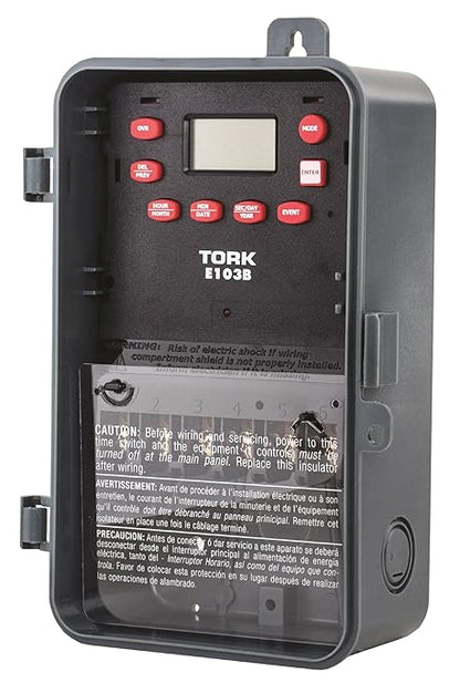NSI Multipurpose Control 24 Hour Time Switch, 120-277 VAC Input Supply, 1 Channel, DPST Output Dry Contact, Pounds (E103B)