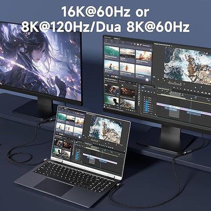 right angle USB-C Cable 3.3FT Compatible With Thunderbolt 5/4,Type C 240W Fast Charging,USB C 16K@60Hz/8K@120Hz HD Video Output for Display,USB 5/4 90 degree Cable 80Gbps Data Transfer for SSD/Dock.