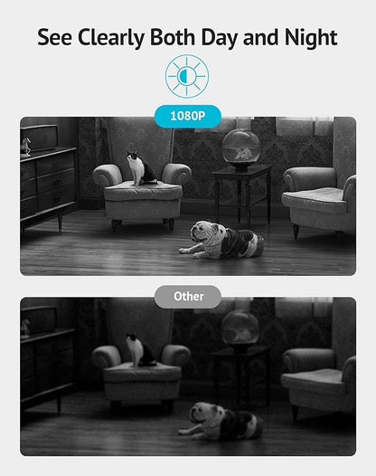 LaView Indoor Security Camera, Baby Monitor with Sound/Motion Detection and Night Vision,WiFi Camera Home Pet Dog Surveillance Camera with App,Two-Way Audio,360-degree IP Camera Work with Alexa