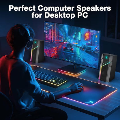museeq Bluetooth Speaker for Home Use, Compact Wireless Speaker with Clear Sound, Easy Setup Portable Speaker for Bedroom, Desk, Office, Gift Ready