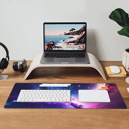 Colorful Night Sky Extended Big Mouse Pad Large,XL Gaming Mouse Pad Desk Pad,31.5x11.8inch Long Computer Keyboard Mouse Mat Mousepad with 3mm Non-Slip Base for Home Office Work