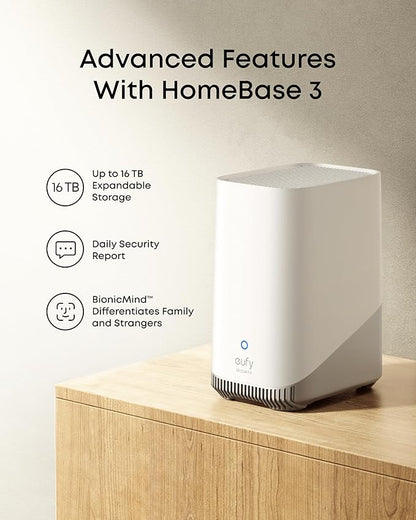 eufy Security SoloCam E42 4-Cam Kit (HomeBase S380), 4K Security Camera Wireless Outdoor, Solar Powered, AI Motion Tracking, Strobe Light, Pan & Tilt, Facial Recognition, Local Storage Up to 16 TB