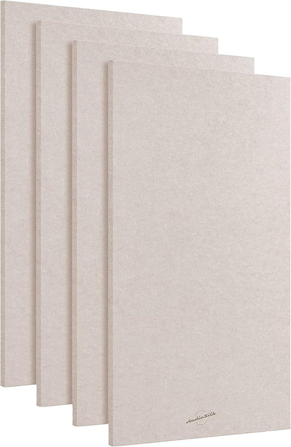 AudioSilk Acoustic Panels, 4 Pack ROOM KIT, Large, 46" x 23", Natural