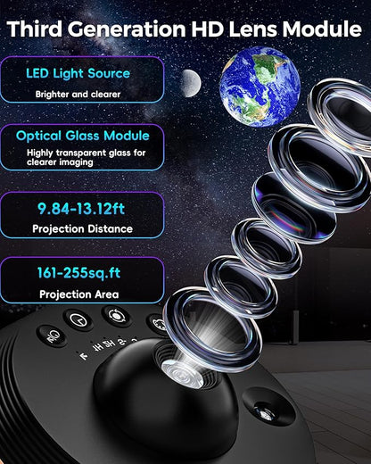 Galaxy Projector for Bedroom, 13 in 1 Home Planetarium Star Constellation Projector with Meteor Moon Milky Way, Space Ceiling Starry Sky Night Light Projector for Kid Adult Christmas Gift