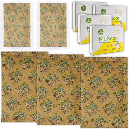 Wisesorb 62% Two-Way Humidity Control Packs, 67 Gram 20 Pack for Storing 1 lb, Size 67 Moisture Control Packets Individually Wrapped, Humidifier Packs for Storage Containers