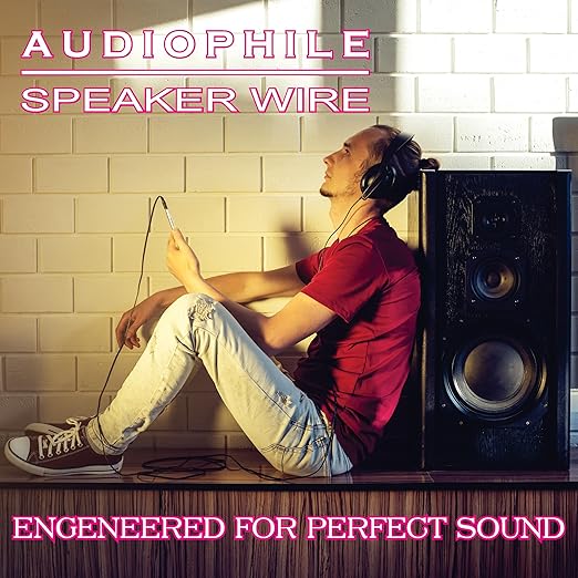 NATIONAL Wire&Cable - 16/4 Audiophile Speaker Wire (500 Feet) 16AWG Gauge - Made in USA - in Wall Audio Speaker Wire Cable/CL Rated/ETL Listed / 2 Conductors - OFC Oxygen-Free Copper, White 500ft