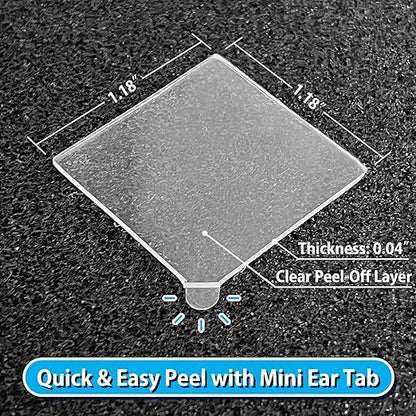 FOROOMACO 300 Pack Mini Ear Double-Sided Mounting Tape Square Heavy Duty Adhesive for Sound Proof Foam Panels, Wall Decor, Wall Art, Easy to Peel and No Residue