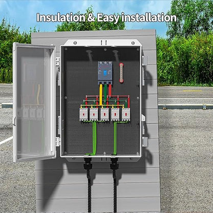 Namunanee Outdoor Electrical Junction Box, ABS Water Resistant Enclosure with Internal Mounting Panel & Hinged Cover, 15.7" H* 11" L* 5.9" W
