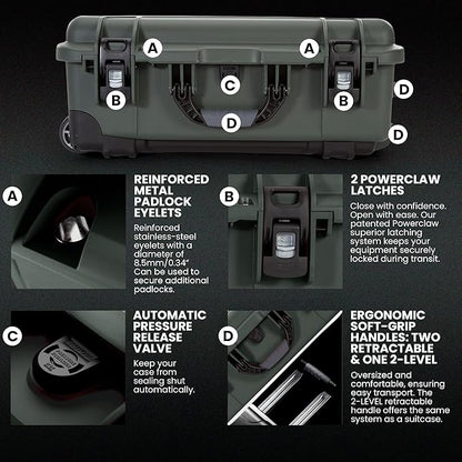 NANUK Wheeled Series 935 Lightweight NK-7 Resin Waterproof Protective Case