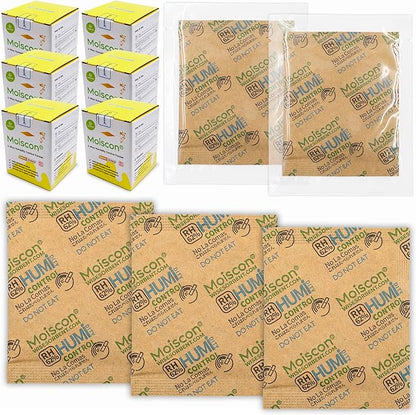 Wisesorb 90 Pack 62% RH 8 Gram Two-Way Humidity Control Packs for Storing 1 oz, Size 8 Moisture Control Packets Individually Wrapped
