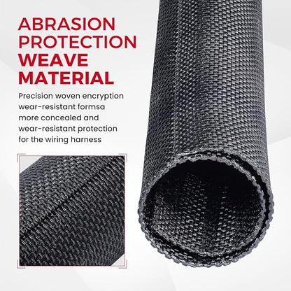 Sonoreboom Wire Sheathing Self Wrap Wire Loom Braided Mesh Woven Cable Sleeve for Automotive/Electrical Wires Cable Cord Protector (5/16" - 36ft)
