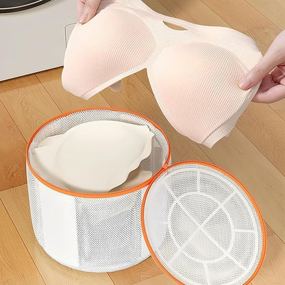 Bra Washing Bag with Anti-Deformation Structure and Fixed Hand-Wash Board,Bra Bag for Washing Machine,Laundry Bag for Delicates (Khaki)