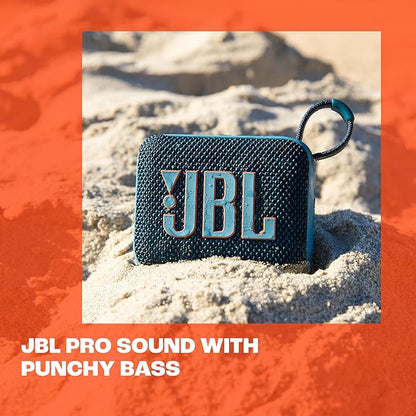 JBL Go 4 - Ultra-Portable, Waterproof and Dustproof Bluetooth Speaker, Big JBL Pro Sound with Punchy bass, 7-Hour Built-in Battery, Made in Part with Recycled Materials (Black)