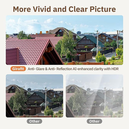 Girafit 3MP 2K Window Camera,2.4GHz&5GHz WiFi Indoor Cameras for Home Security 2 Pack with ChroMax Al Color Night Vision,Person & Motion Detection,24/7 Recording,Easy&Quick Install