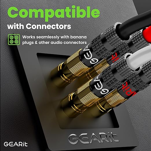 GEARit Outdoor Speaker Wire CL3 Rated, 14 Gauge Speaker Wire, Speaker Cable 250 ft for Outdoor Speakers, Patio, Garden, Backyard Audio, Direct Burial in Ground/in Wall, OFC (Black, 4-Conductors)