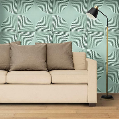 From Plain To Beautiful In Hours 9002 Arc Swell PVC 12 in x 12 in Peel and Stick Wall Panels (Covers / 10 sq.ft), Edge Water, 10 Piece