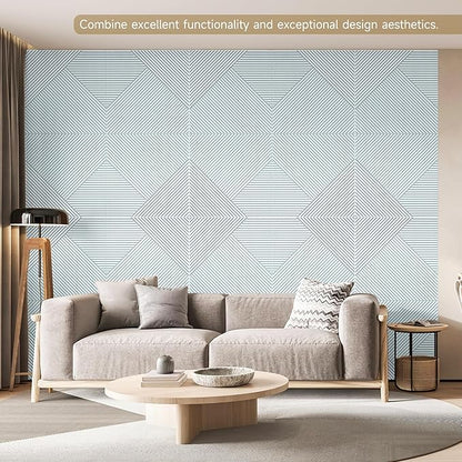 Acoustic Panels for Wall and Ceiling - 6 Pack 2'x2'x0.4",Self-Adhesive 3D Decorative Wall Panels,White