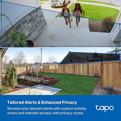 Tapo 1080p Outdoor Wireless Security Camera - Up to 180-Day Battery, Person Detection, Color Night Vision, Subscription-Free Local Storage or Optional Cloud, Works with Alexa & Google Assistant, C401