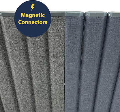 Versare VersiPanel Acoustical Partition Wall - Sound Panel Classroom Office Room Divider, Flexible Arrangement, Easy Roll-up Storage (Blue, 8' Wide x 30" Tall)