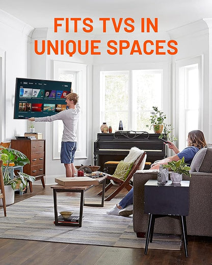 ECHOGEAR Corner TV Wall Mount for Big TVs - 24 Inches of Extension Plus Smooth Full Motion - Mount TVs Up to 65" in The Corner Or Up to 75" On A Flat Wall - Drilling Template & Cable Ties Included