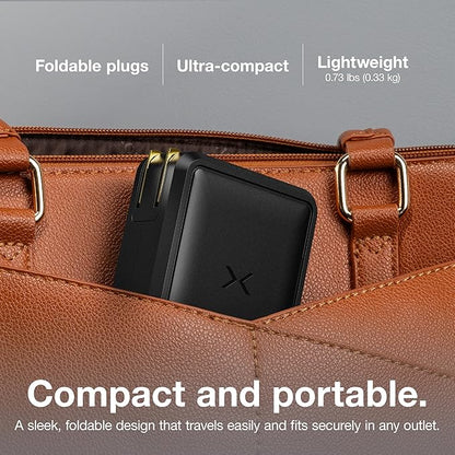 NOCO XGrid X140: 140W USB-C Charger – Dual Port GaN Power Adapter with PD 3.1, QC 5.0, and PPS – Fast Charging with Smart Power Distribution – Foldable Wall Plug, UL Listed