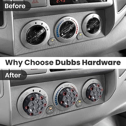 2nd Gen Tacoma Accessories AC Knob Upgrade - 2005,2006,2007,2008,2009,2010,2011,2012,2013,2014,2015 Tacoma Climate Control Dial Mods Set - 2nd Gen Tacoma Mods - for Toyota Interior Replacement Kit