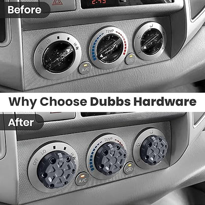 2nd Gen Tacoma Accessories AC Knob Upgrade - 2005,2006,2007,2008,2009,2010,2011,2012,2013,2014,2015 Tacoma Climate Control Dial Mods Set - 2nd Gen Tacoma Mods - for Toyota Interior Replacement Kit
