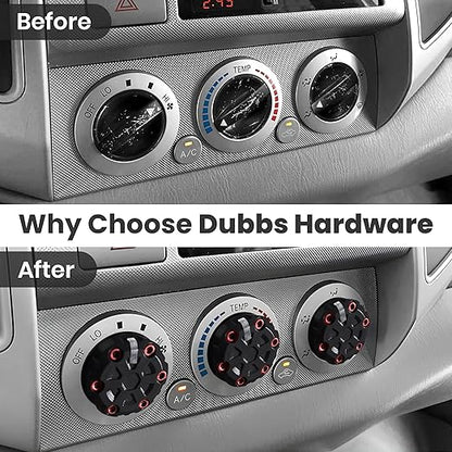 2nd Gen Tacoma Accessories AC Knob Upgrade - 2005,2006,2007,2008,2009,2010,2011,2012,2013,2014,2015 Tacoma Climate Control Dial Mods Set - 2nd Gen Tacoma Mods - for Toyota Interior Replacement Kit