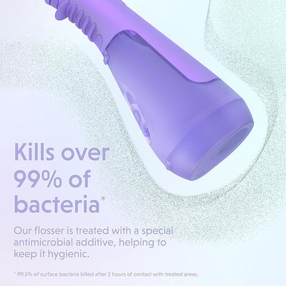 Ordo Water Flossers for Teeth, Cordless IPX7 Waterproof Oral Irrigator, 3 Pressure Settings, Portable, Rechargeable Electric Sonic Flosser, Dental Professional Recommended, Pearl Violet