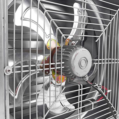 GRELWT 24" Wall Mounted Exhaust Fan -Automatic Shutter - Vent Fan For Home Attic, Shed, or Garage Ventilation, 4390 CFM, 6180 SQF Coverage Area, New Version