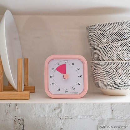 TIME TIMER Home MOD - 60 Minute Kids Visual Timer Home Edition - for Homeschool Supplies Study Tool, Timer for Kids Desk, Office Desk and Meetings with Silent Operation (Peony Pink)