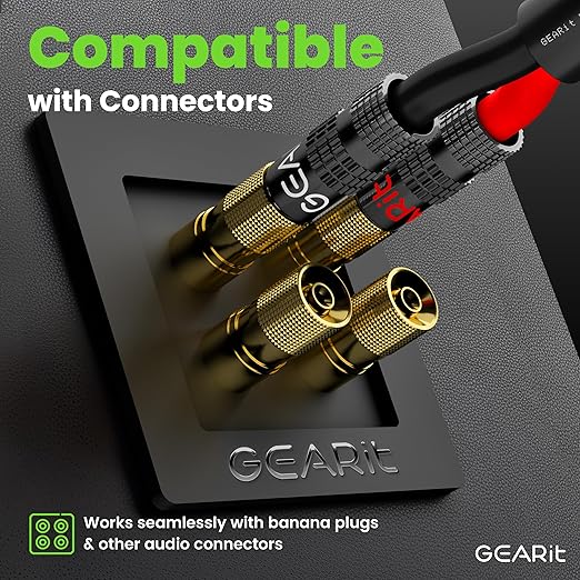 GEARit Outdoor Speaker Wire CL3 Rated, 14 Gauge Speaker Wire, Speaker Cable 100 ft for Outdoor Speakers, Patio, Garden, Backyard Audio, Direct Burial in Ground/in Wall, CCA (Black, 2-Conductors)