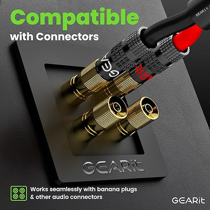 GEARit Outdoor Speaker Wire CL3 Rated, 16 Gauge Speaker Wire, Speaker Cable 200 ft for Outdoor Speakers, Patio, Garden, Backyard Audio, Direct Burial in Ground/in Wall, CCA (Black, 2-Conductors)