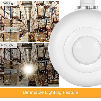 ENERLITES High Bay 360 Degree PIR Line Voltage Ceiling Occupancy Motion Sensor w/Daylight Harvesting Dimming, 1200-2800 sq. ft. Coverage, 120-277VAC, Commercial/Industrial, UL Listed, MPC-50HD, White