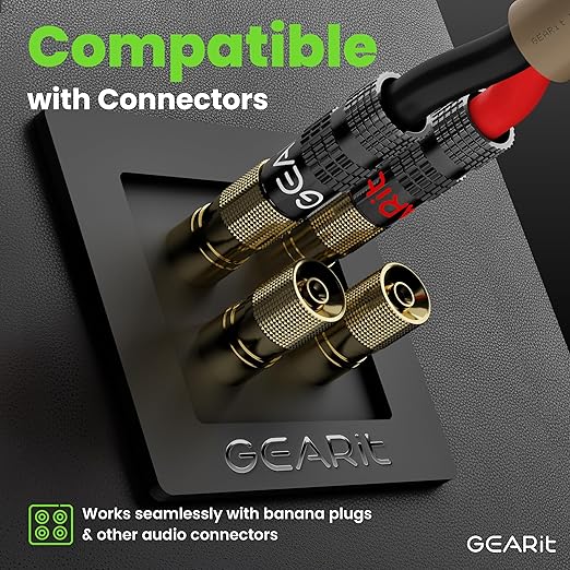GEARit Outdoor Speaker Wire CL3 Rated, 14 Gauge Speaker Wire, Speaker Cable 100 ft for Outdoor Speakers, Patio, Garden, Backyard Audio, Direct Burial in Ground/in Wall, OFC (Brown, 2-Conductors)
